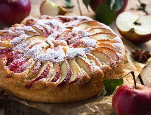 Лакомый тыквенный пирог с яблоками