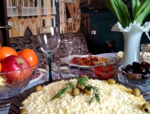 Весенний салат "Мимоза" к праздничному столу