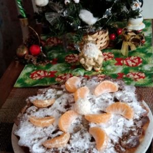 Рождественский пирог с елкой